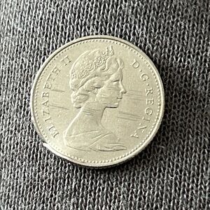 1972 Clip 10cents Canadien coin circulated ungraded uncertified